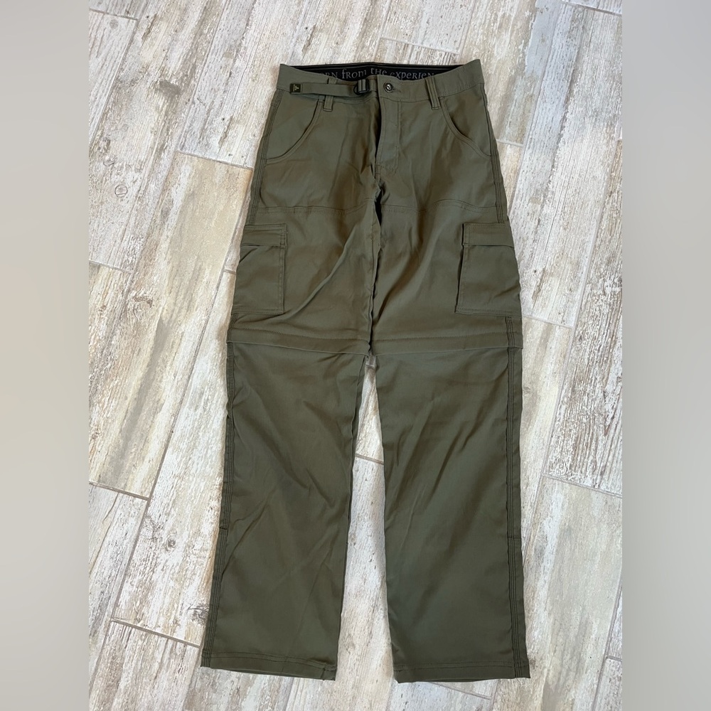 Men's Olive Cargo Pants Shorts Convertible Prana